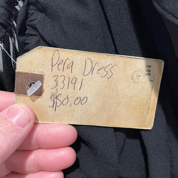 All Saints Spitalfields Black Sheer Bunched Up Dress size 12 NWT - Picture 4 of 14